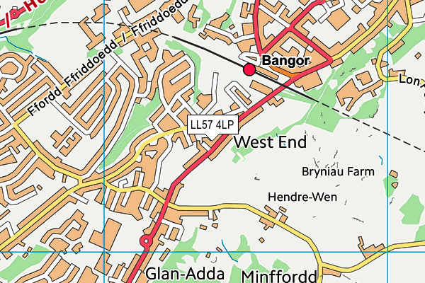 LL57 4LP map - OS VectorMap District (Ordnance Survey)