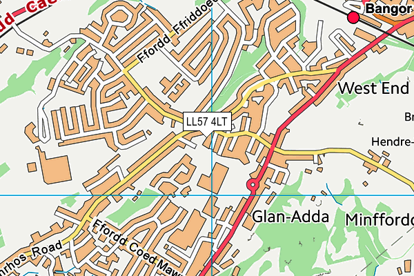LL57 4LT map - OS VectorMap District (Ordnance Survey)