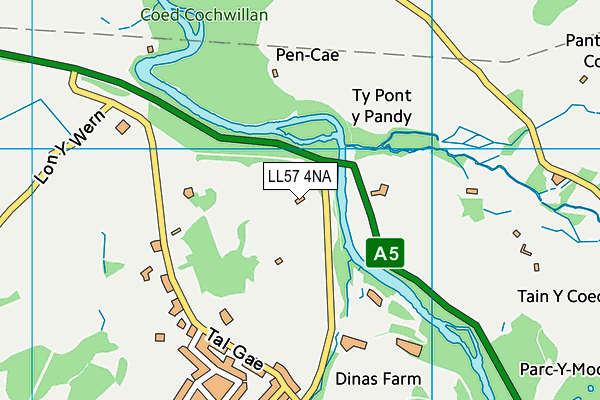 LL57 4NA map - OS VectorMap District (Ordnance Survey)