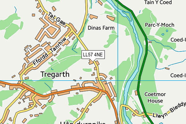 LL57 4NE map - OS VectorMap District (Ordnance Survey)