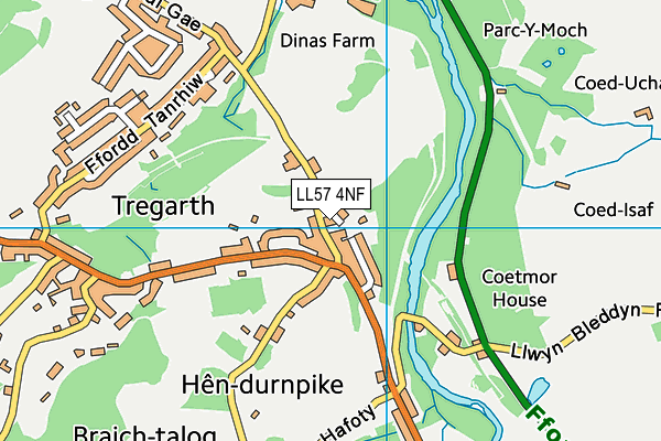 LL57 4NF map - OS VectorMap District (Ordnance Survey)