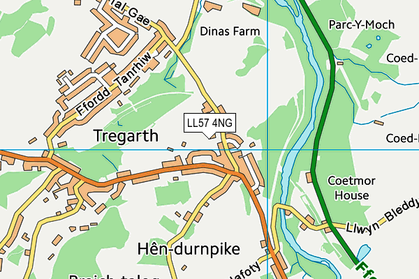 LL57 4NG map - OS VectorMap District (Ordnance Survey)