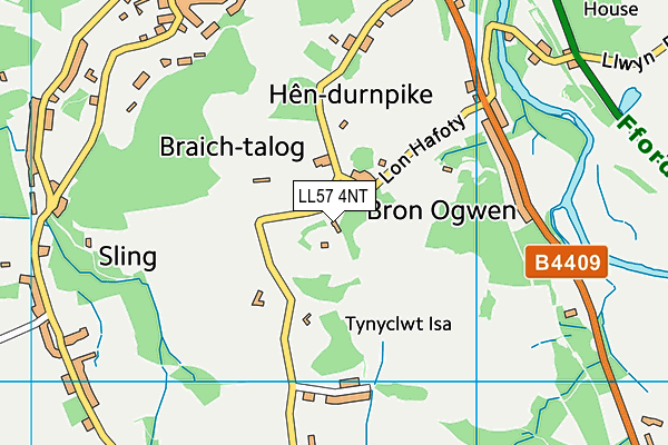 LL57 4NT map - OS VectorMap District (Ordnance Survey)