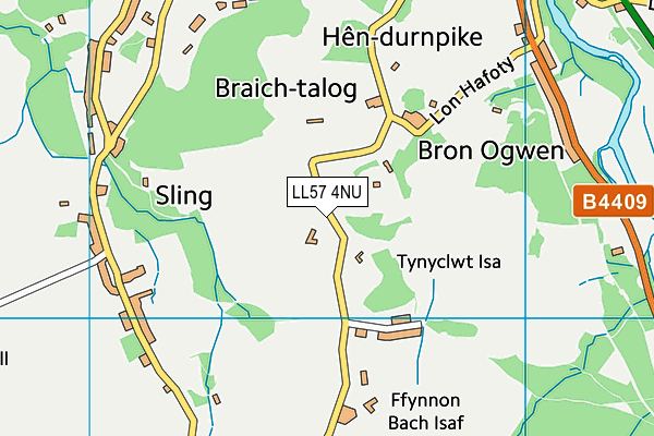 LL57 4NU map - OS VectorMap District (Ordnance Survey)