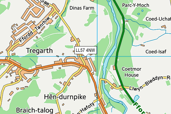 LL57 4NW map - OS VectorMap District (Ordnance Survey)