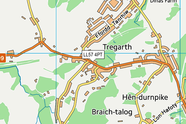 LL57 4PT map - OS VectorMap District (Ordnance Survey)