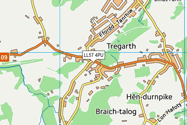 LL57 4PU map - OS VectorMap District (Ordnance Survey)