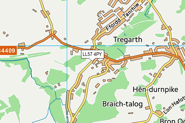 LL57 4PY map - OS VectorMap District (Ordnance Survey)