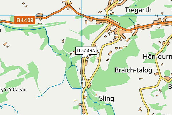 LL57 4RA map - OS VectorMap District (Ordnance Survey)