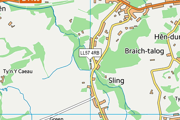 LL57 4RB map - OS VectorMap District (Ordnance Survey)