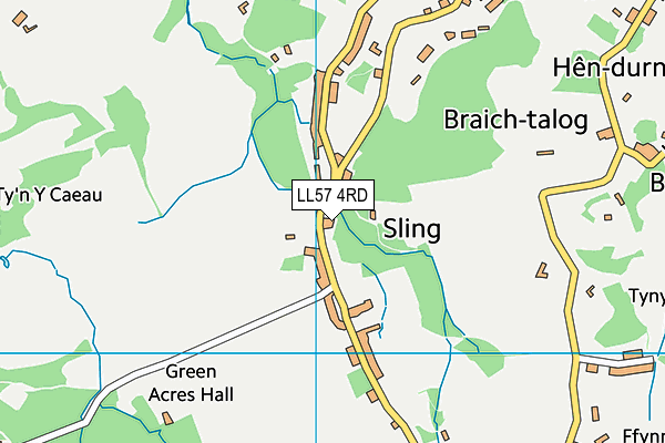 LL57 4RD map - OS VectorMap District (Ordnance Survey)