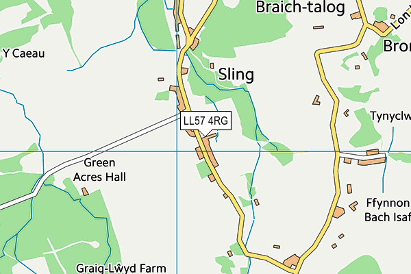 LL57 4RG map - OS VectorMap District (Ordnance Survey)