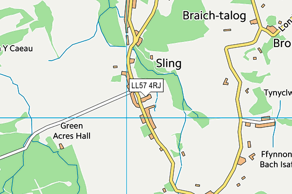 LL57 4RJ map - OS VectorMap District (Ordnance Survey)