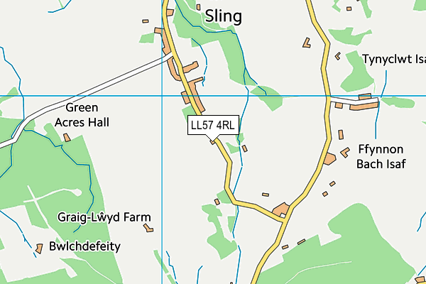 LL57 4RL map - OS VectorMap District (Ordnance Survey)