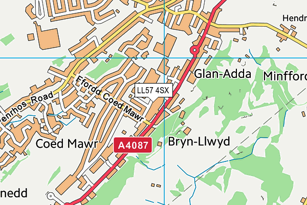 LL57 4SX map - OS VectorMap District (Ordnance Survey)