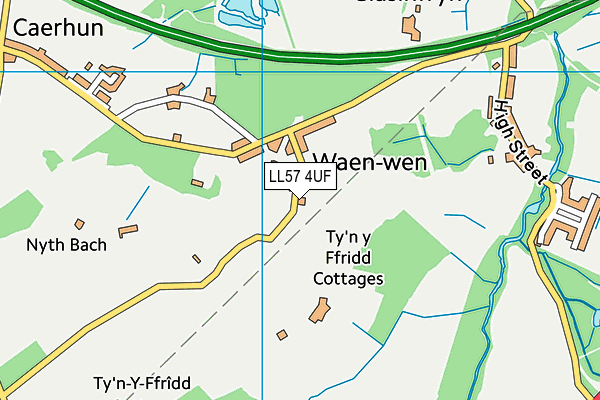 LL57 4UF map - OS VectorMap District (Ordnance Survey)