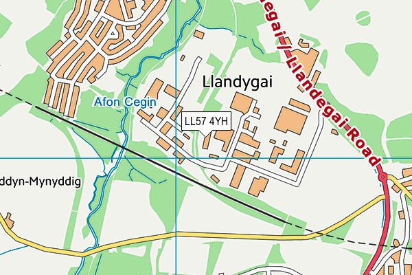 LL57 4YH map - OS VectorMap District (Ordnance Survey)