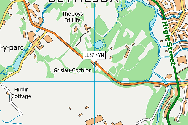 LL57 4YN map - OS VectorMap District (Ordnance Survey)