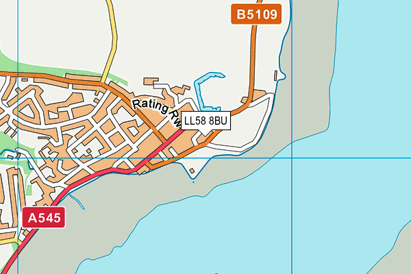 LL58 8BU map - OS VectorMap District (Ordnance Survey)