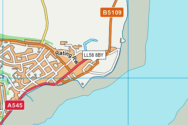 LL58 8BY map - OS VectorMap District (Ordnance Survey)