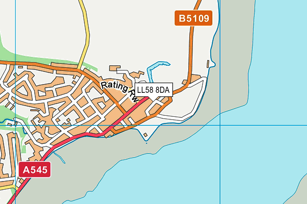 LL58 8DA map - OS VectorMap District (Ordnance Survey)