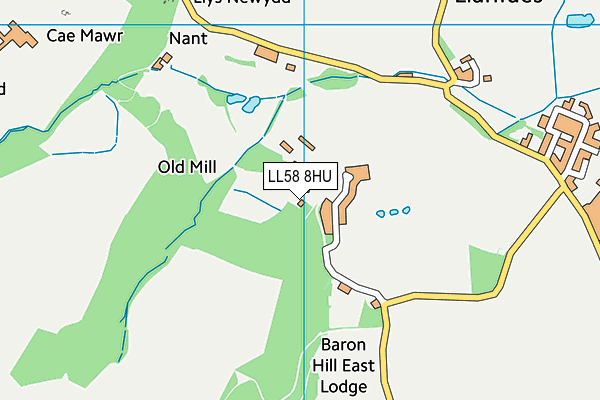 LL58 8HU map - OS VectorMap District (Ordnance Survey)