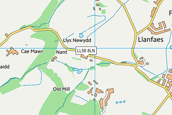 LL58 8LN map - OS VectorMap District (Ordnance Survey)