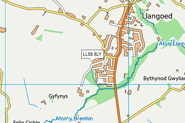 LL58 8LY map - OS VectorMap District (Ordnance Survey)