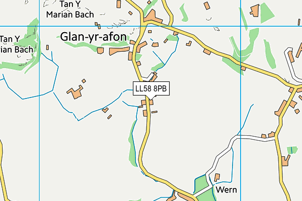 LL58 8PB map - OS VectorMap District (Ordnance Survey)