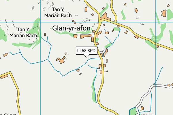 LL58 8PD map - OS VectorMap District (Ordnance Survey)