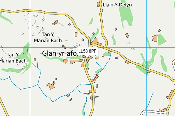 LL58 8PF map - OS VectorMap District (Ordnance Survey)