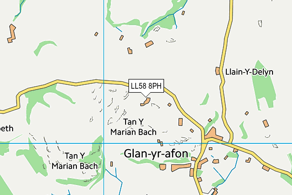 LL58 8PH map - OS VectorMap District (Ordnance Survey)