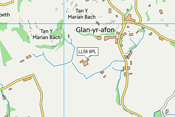 LL58 8PL map - OS VectorMap District (Ordnance Survey)
