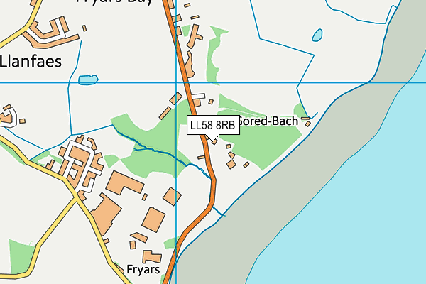 LL58 8RB map - OS VectorMap District (Ordnance Survey)