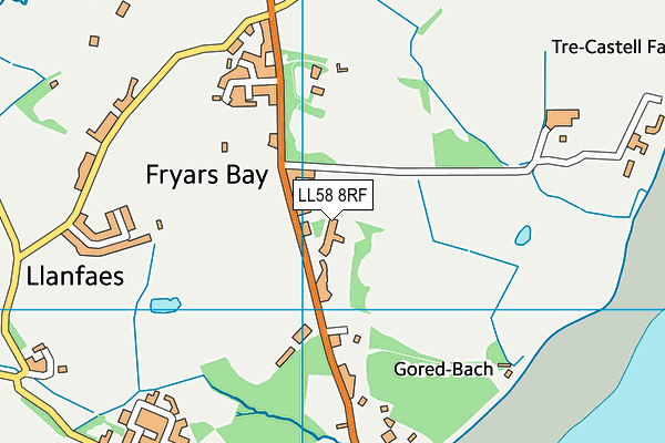 LL58 8RF map - OS VectorMap District (Ordnance Survey)