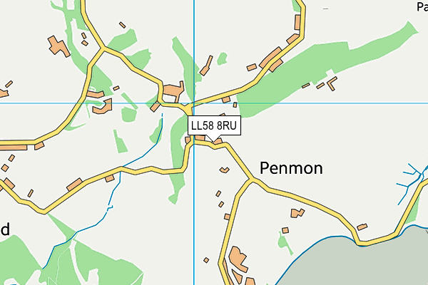 LL58 8RU map - OS VectorMap District (Ordnance Survey)