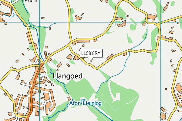 LL58 8RY map - OS VectorMap District (Ordnance Survey)