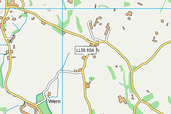 LL58 8SA map - OS VectorMap District (Ordnance Survey)