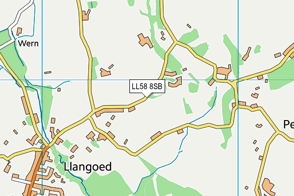 LL58 8SB map - OS VectorMap District (Ordnance Survey)