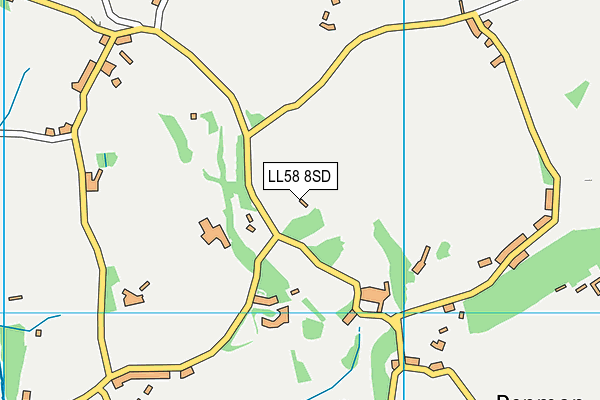 LL58 8SD map - OS VectorMap District (Ordnance Survey)