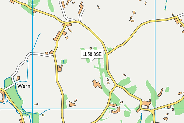 LL58 8SE map - OS VectorMap District (Ordnance Survey)