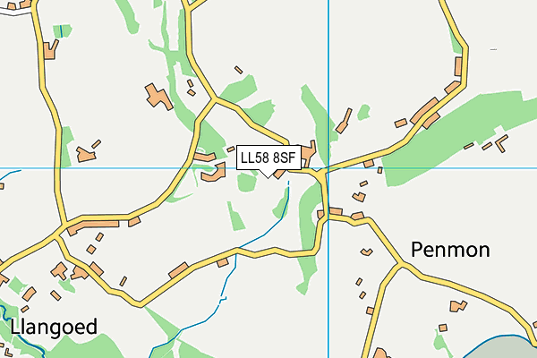 LL58 8SF map - OS VectorMap District (Ordnance Survey)