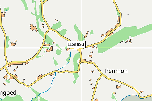 LL58 8SG map - OS VectorMap District (Ordnance Survey)