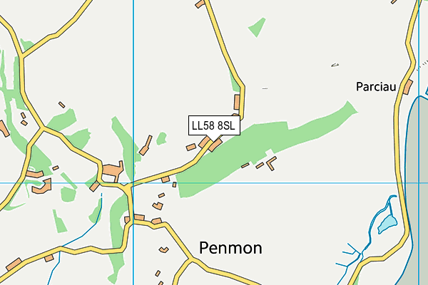 LL58 8SL map - OS VectorMap District (Ordnance Survey)