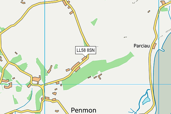 LL58 8SN map - OS VectorMap District (Ordnance Survey)