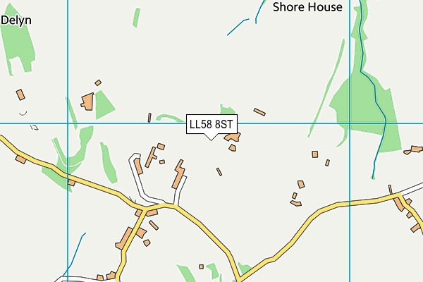 LL58 8ST map - OS VectorMap District (Ordnance Survey)