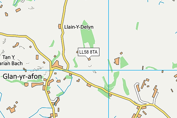 LL58 8TA map - OS VectorMap District (Ordnance Survey)