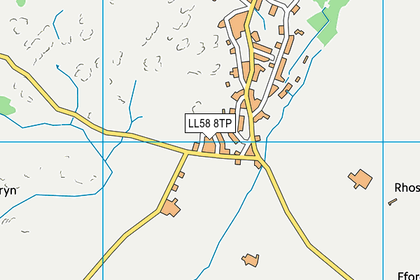 LL58 8TP map - OS VectorMap District (Ordnance Survey)