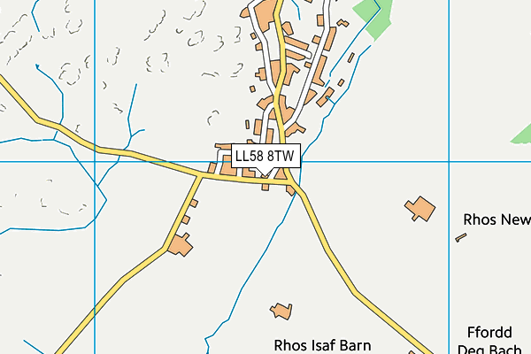 LL58 8TW map - OS VectorMap District (Ordnance Survey)