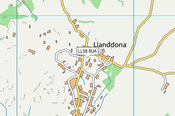 LL58 8UA map - OS VectorMap District (Ordnance Survey)